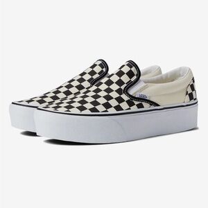 Vans Classic Slip On Platform Checkered